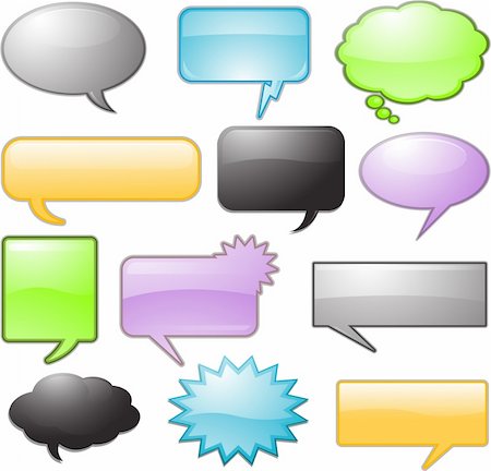 funny retro groups - comic speech bubbles Stock Photo - Budget Royalty-Free & Subscription, Code: 400-06102040
