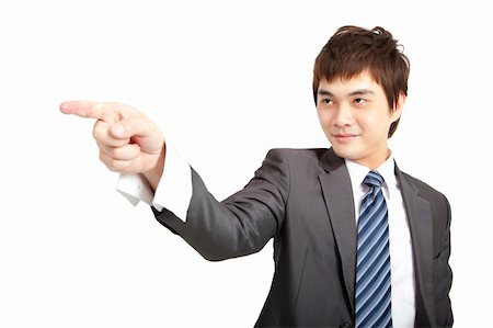 simsearch:400-06091141,k - asian businessman finger pointing Photographie de stock - Aubaine LD & Abonnement, Code: 400-06102194