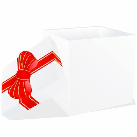 simsearch:400-03975392,k - white gift box with red and gold ribbon bow . Also available as a Vector in Adobe illustrator EPS format, compressed in a zip file. The vector version be scaled to any size without loss of quality. Foto de stock - Royalty-Free Super Valor e Assinatura, Número: 400-06102249