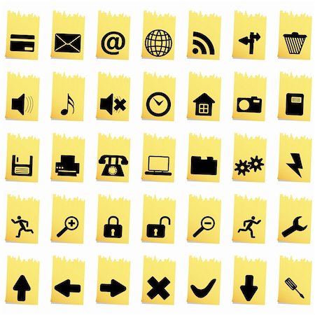 Collection of different icons for using in web design Photographie de stock - Aubaine LD & Abonnement, Code: 400-06102292