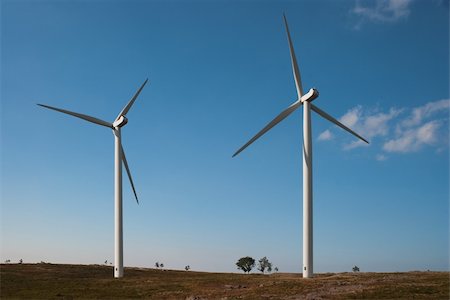 simsearch:400-04339274,k - Beautiful meadow with Wind turbines generating electricity. Fotografie stock - Microstock e Abbonamento, Codice: 400-06102450