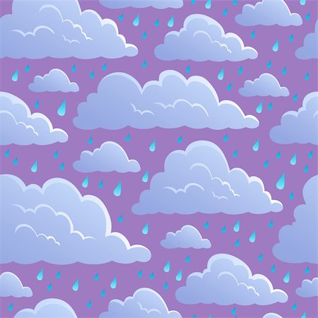 Seamless background with clouds 5 - vector illustration. Stock Photo - Budget Royalty-Free & Subscription, Code: 400-06102568