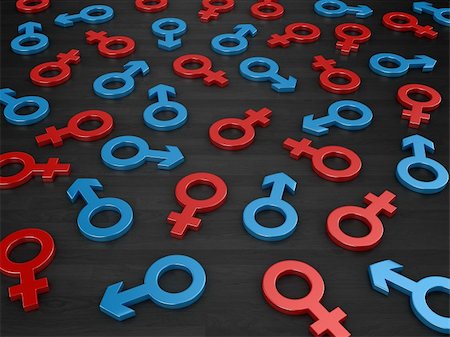 simsearch:400-04747123,k - Illustration of symbols of a different gender on a dark background Stock Photo - Budget Royalty-Free & Subscription, Code: 400-06102757