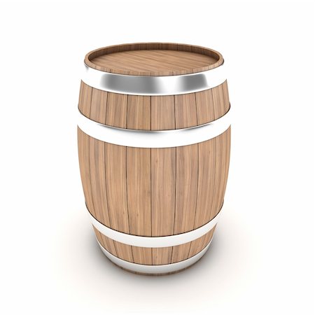 Illustration of wooden barrel on a white background Foto de stock - Super Valor sin royalties y Suscripción, Código: 400-06102777