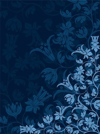 damask vector - Abstract floral background. Retro pattern. Vector illustration. Stock Photo - Budget Royalty-Free & Subscription, Code: 400-06103279