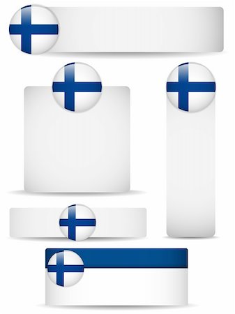 simsearch:400-04738956,k - Vector - Finland Country Set of Banners Photographie de stock - Aubaine LD & Abonnement, Code: 400-06103496