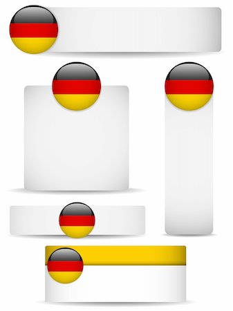 simsearch:400-04738956,k - Vector - Germany Country Set of Banners Photographie de stock - Aubaine LD & Abonnement, Code: 400-06103498