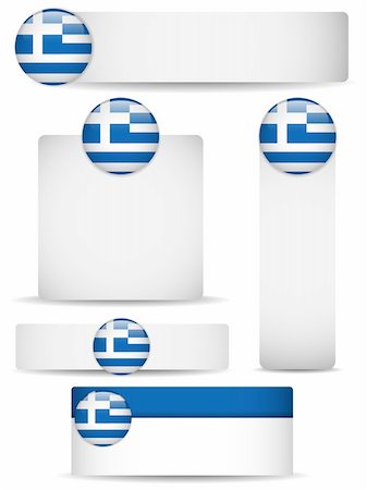 simsearch:400-04738956,k - Vector - Greece Country Set of Banners Photographie de stock - Aubaine LD & Abonnement, Code: 400-06103499