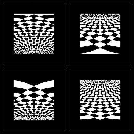 simsearch:400-07052693,k - Set of abstract backgrounds in op art style. Vector art. Stock Photo - Budget Royalty-Free & Subscription, Code: 400-06103545