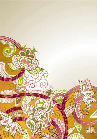 Illustration of abstract floral background. Stockbilder - Microstock & Abonnement, Bildnummer: 400-06103688