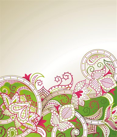 Illustration of abstract floral background. Stockbilder - Microstock & Abonnement, Bildnummer: 400-06103689