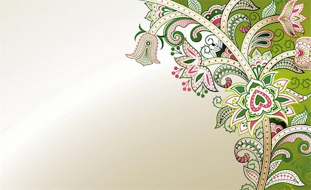 Illustration of abstract floral background. Photographie de stock - Aubaine LD & Abonnement, Code: 400-06103691