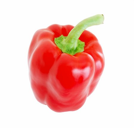 simsearch:400-04184962,k - Red bell pepper isolated on white background Stockbilder - Microstock & Abonnement, Bildnummer: 400-06103756