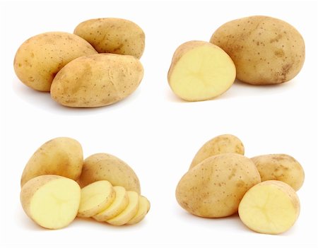 simsearch:400-07294321,k - Set of images with potatoes isolated on white background Photographie de stock - Aubaine LD & Abonnement, Code: 400-06103759