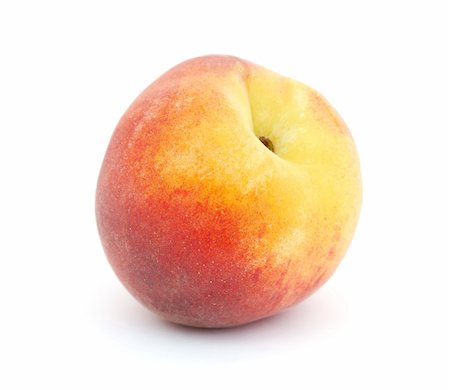 peaches yellow - Peach isolated on white background Photographie de stock - Aubaine LD & Abonnement, Code: 400-06103776