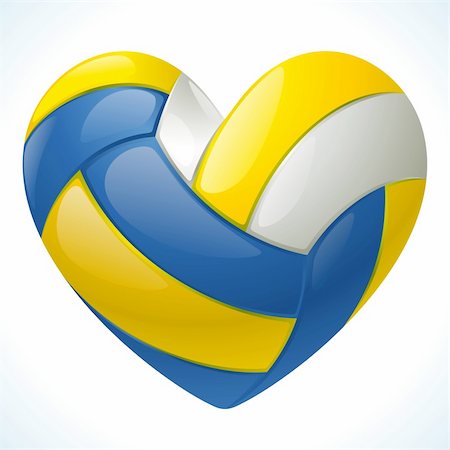 Volleyball ball in the shape of heart Foto de stock - Super Valor sin royalties y Suscripción, Código: 400-06103942