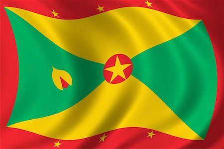 simsearch:400-04838176,k - Flag of Grenada waving in the wind Photographie de stock - Aubaine LD & Abonnement, Code: 400-06125970