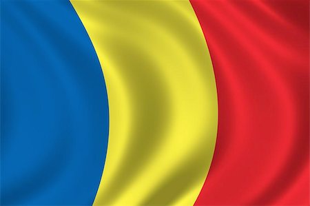 simsearch:622-02621533,k - Flag of Romania waving in the wind Stock Photo - Budget Royalty-Free & Subscription, Code: 400-06126063