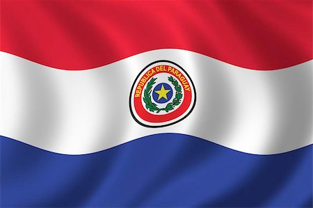 simsearch:400-06202298,k - Flag of Paraguay waving in the wind Photographie de stock - Aubaine LD & Abonnement, Code: 400-06126137
