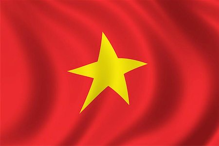 simsearch:400-05260934,k - Flag of Vietnam waving in the wind Stock Photo - Budget Royalty-Free & Subscription, Code: 400-06126210