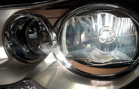 Xenon car headlights Stock Photo - Budget Royalty-Free & Subscription, Code: 400-06128184