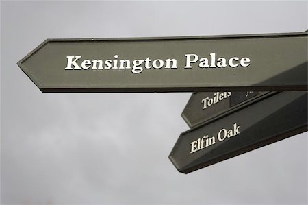 Signpost to Kensington Palace Photographie de stock - Aubaine LD & Abonnement, Code: 400-06128781