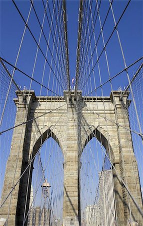 Brooklyn bridge, manhattan, new york, America, usa Stockbilder - Microstock & Abonnement, Bildnummer: 400-06129365