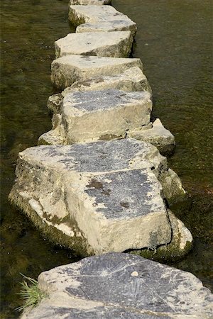 Stepping stones across river, dovedale, peak district national park, uk Stock Photo - Budget Royalty-Free & Subscription, Code: 400-06129441