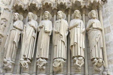 picture carved on stone wall close up - Stone sculpture detail, Notre dame, cathedral, paris, france Stock Photo - Budget Royalty-Free & Subscription, Code: 400-06129539
