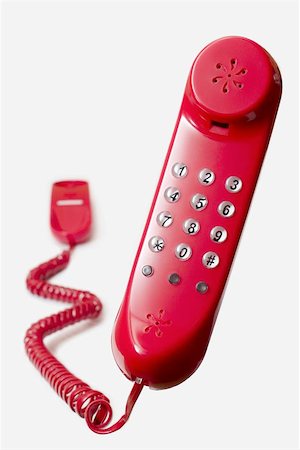 simsearch:400-05110035,k - floating red telephone isolated on white background Foto de stock - Royalty-Free Super Valor e Assinatura, Número: 400-06129643