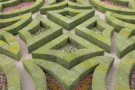 Formal gardens at chateau, de, villandry, loire, valley, france Photographie de stock - Aubaine LD & Abonnement, Code: 400-06129775