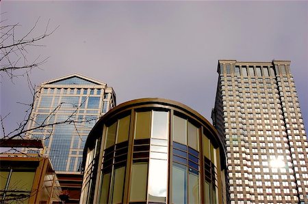 Grouping of buildings in downtown Chicago. Stock Photo - Budget Royalty-Free & Subscription, Code: 400-06134480