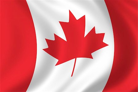 Flag of Canada waving in the wind Stock Photo - Budget Royalty-Free & Subscription, Code: 400-06134769