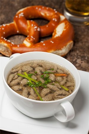 bavarian liver pasta soup Stock Photo - Budget Royalty-Free & Subscription, Code: 400-06135644