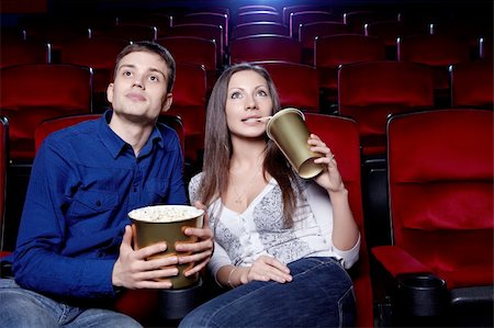 Young people in the cinema Stock Photo - Budget Royalty-Free & Subscription, Code: 400-06135721