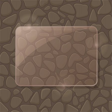 simsearch:400-04819459,k - Rectangle Piece of Glass Framework on Stone Pattern for Advertising with Place for Text. Abstract background. Vector illustration. Photographie de stock - Aubaine LD & Abonnement, Code: 400-06135792