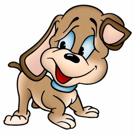 simsearch:400-04274928,k - Puppy Dog - Colored Cartoon Illustration, Vector Photographie de stock - Aubaine LD & Abonnement, Code: 400-06135804