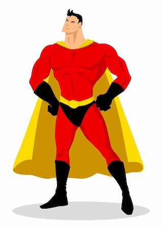 superhero character - Stock vector of a superhero posing Stock Photo - Budget Royalty-Free & Subscription, Code: 400-06135854