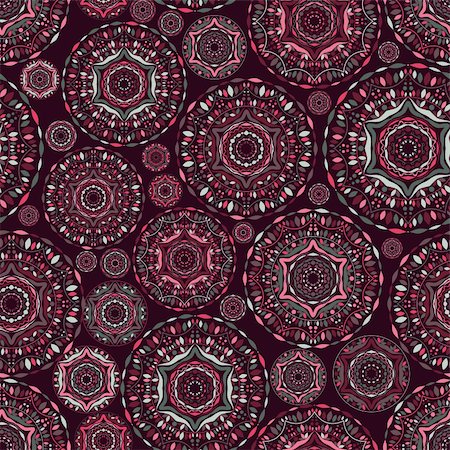 Abstract Seamless Pattern with Round Lace Elements. Vector Stock Photo - Budget Royalty-Free & Subscription, Code: 400-06135876