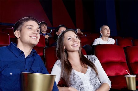 Young people in the cinema Stock Photo - Budget Royalty-Free & Subscription, Code: 400-06135921