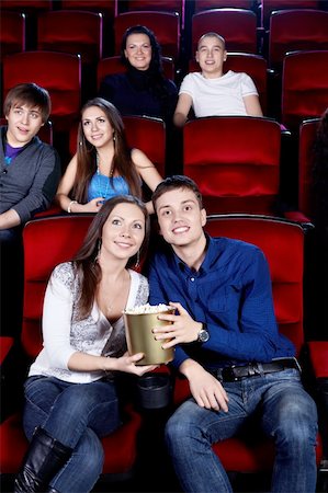 Young people at the cinema Stock Photo - Budget Royalty-Free & Subscription, Code: 400-06135930