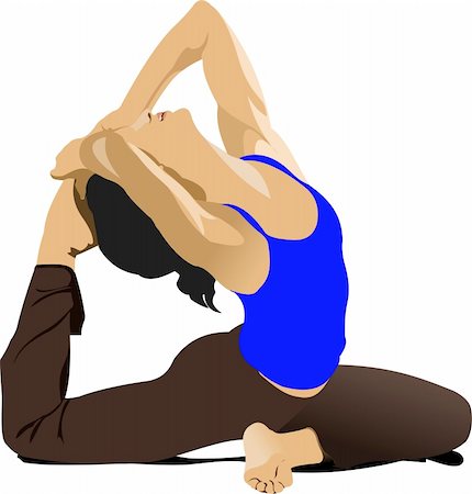 simsearch:400-04790065,k - Yoga pose - vector poster Photographie de stock - Aubaine LD & Abonnement, Code: 400-06136165