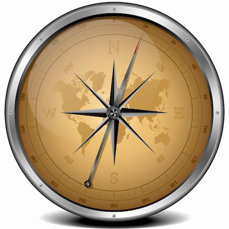 simsearch:400-07714543,k - illustration of a compass with sand color scheme Fotografie stock - Microstock e Abbonamento, Codice: 400-06136238