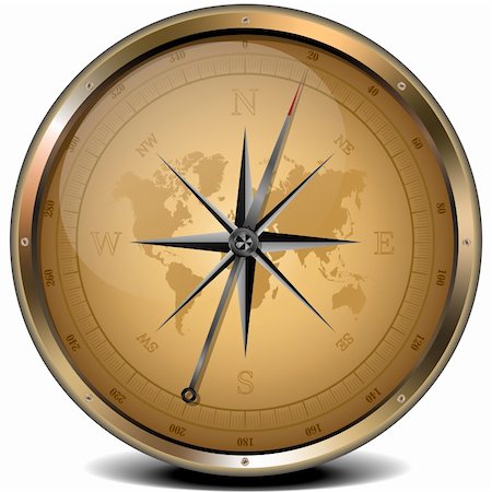 simsearch:400-04773117,k - illustration of a golden compass with sand color scheme Photographie de stock - Aubaine LD & Abonnement, Code: 400-06136239