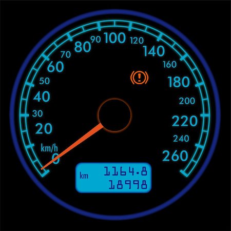 illustration of a car speedometer Stock Photo - Budget Royalty-Free & Subscription, Code: 400-06136241