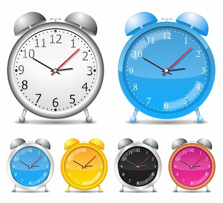 simsearch:400-05877804,k - Alarm clocks, vector eps10 illustration Foto de stock - Super Valor sin royalties y Suscripción, Código: 400-06136397