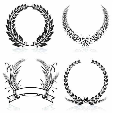 Laurel Wreaths pattern design. Stock Photo - Budget Royalty-Free & Subscription, Code: 400-06136590