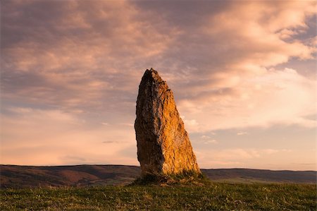 simsearch:400-05753403,k - Menhir on the hill at sunset in Morinka in Czech Republic Stock Photo - Budget Royalty-Free & Subscription, Code: 400-06136603