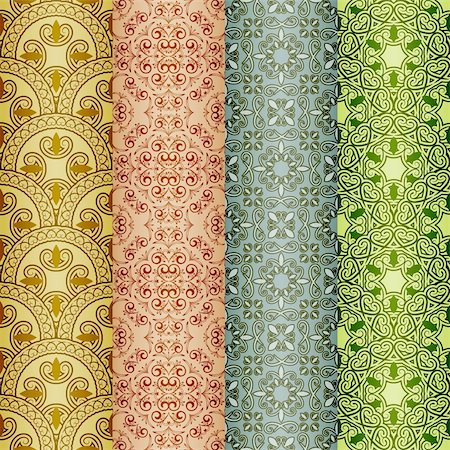 decoration curl - vector seamless pattern, oriental style, can be used as background, bookmarks, wrapping paper or wallpaper Stock Photo - Budget Royalty-Free & Subscription, Code: 400-06136647