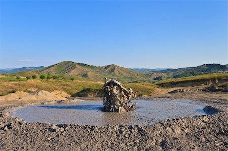simsearch:400-06482097,k - Strange landscape produced bu active mud volcanoes Stock Photo - Budget Royalty-Free & Subscription, Code: 400-06136948